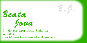 beata jova business card